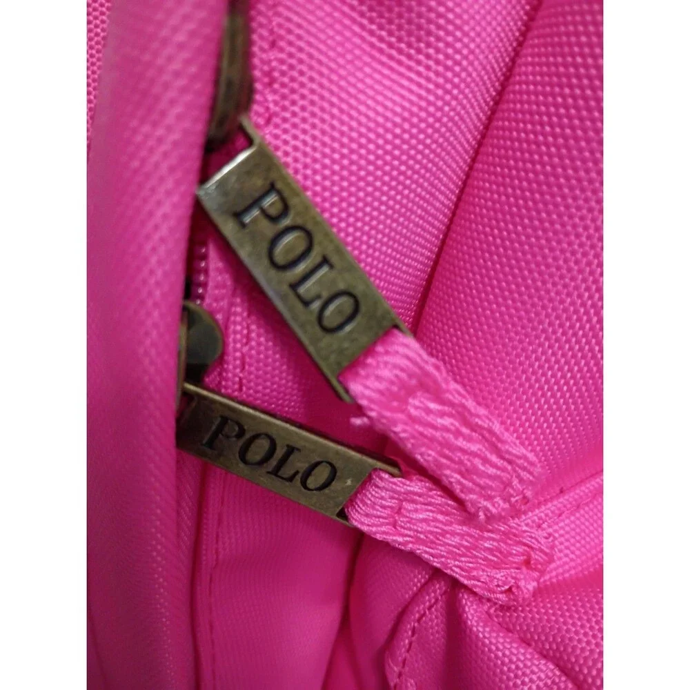 Polo Ralph Lauren Polo Bear Embroidered Bag Pink Laptop Backpack